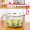 Steamer Basket, Stainless Steel Vegetable Steamer Basket with Handle for Cooking, Stainless Steel Strainer Basket (20 cm)