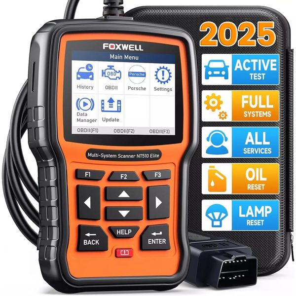 FOXWELL NT510 Elite For PORSCHE Bidirectional Car OBD2 Scanner Diagnostic Tool
