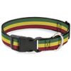 Buckle-Down PC-W21802-NM Rasta Plastic Clip Collar, Narrow Medium/8-12"
