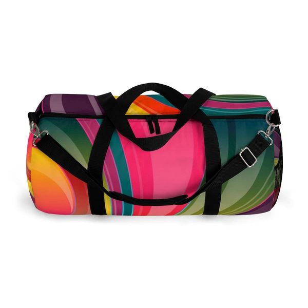 Duffel Bag, Carry on Luggage, Multicolor Swirl - Large