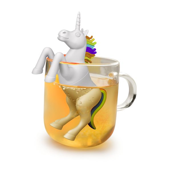 Winkee Einhorn Unicorn Tea Infuser, Silicone, White, 11cm