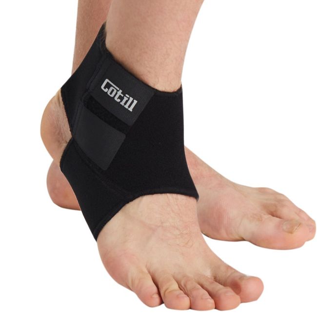 Cotill Ankle Support for Men and Women -Neoprene Breathable Adjustable Ankle Brace Sprain for Running, Basketball (Large)