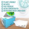 Eco Friendly Laundry Detergent Sheets (100 sheets 200 loads) Laundry Sheets - Plant based Free and Clear Laundry Strips for HE machine, travel, home clothes washing (Fresh Linen)