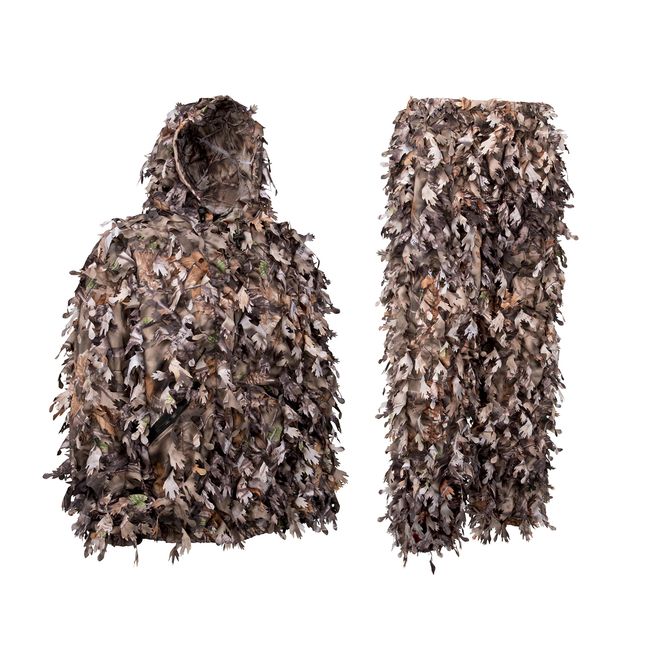 North Mountain Gear Camouflage Ghillie Suit - Camo Leafy Suit - Woodland Brown - X-Large