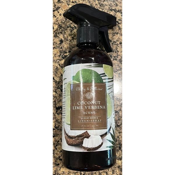 New Abbey & Sullivan COCONUT LIME VERBENA Scent Luxury Room & Linen Spray 16 Oz