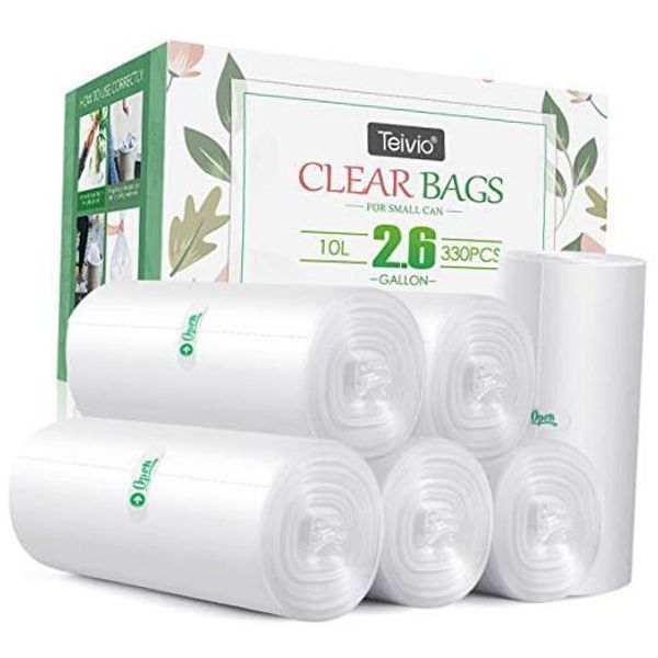 330 Counts Strong Trash Bags Garbage Bags by , Bathroom Trash Can Bin Liners,