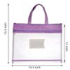 4 Pack Student Book Pouches, A4 Mesh Zipper Bag with Handle, File Document Pu...
