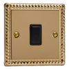 Varilight - 1G 1 or 2W 10A Switch Georgian Brass - XG1B