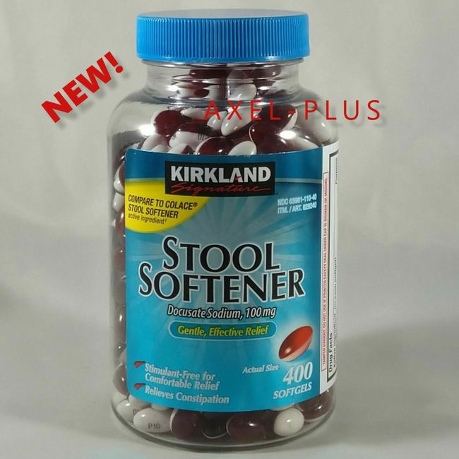 Kirkland Stool Softener 100 mg 400 ct Docusate Sodium !