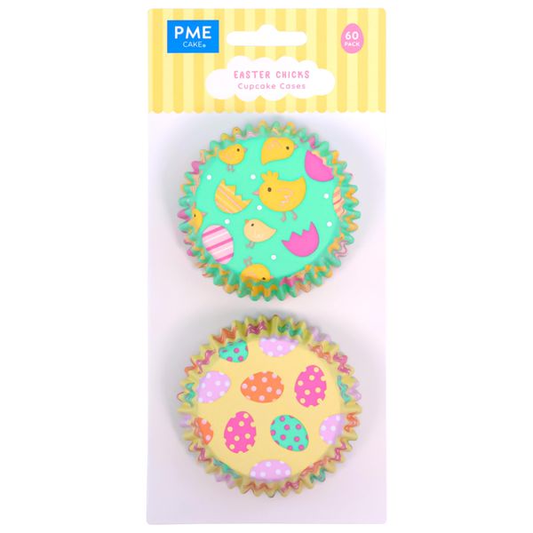 PME Easter Foil-Lined Cupcake Cases - Easter Chicks, Set of 60