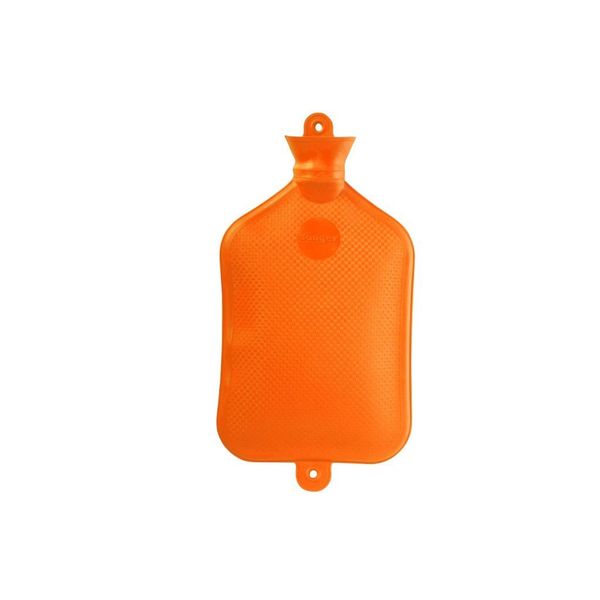 SANGER X-Large 2.5 Liter Rubber Hot Water Bottle in Orange- Made in Germany