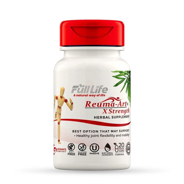 Full Life Reuma-Art X-Strength 20 Caps Natural Herbal Pain Relief for Joint Pain