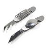 ASR Outdoor 7 Function Small Pocket Camping Utensil Flatware, Spoon Fork Knife