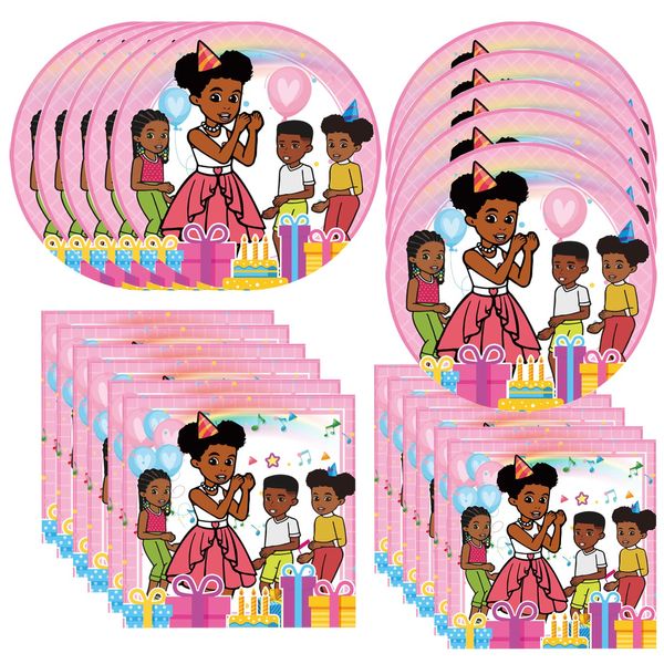 40Pcs Gracies Corner Party Supplies include 20 plates, 20 napkins for Gracies birthday party decoration