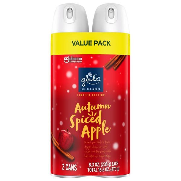 Glade Air Freshener Room Spray, Autumn Spiced Apple, 8.3 oz, 2 Count