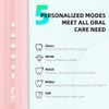7AM2M Sonic Electric Toothbrush for Adults and Kids, Stocking Stuffers for Adults, with 6 Brush Heads, 5 Modes with 2 Minutes Build in Smart Timer, Roman Column Handle Design (Pink)