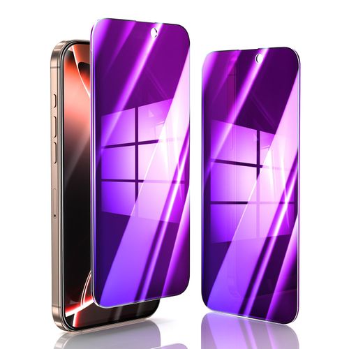 Kesuwe [2 Pack] Privacy Screen Protector for iPhone 16 Pro Max, Purple Gradient Colorful, Anti-Spy Eye Protection, Anti-Scratch, HD Clear, Bubble Free, Case Friendly, Easy Installation