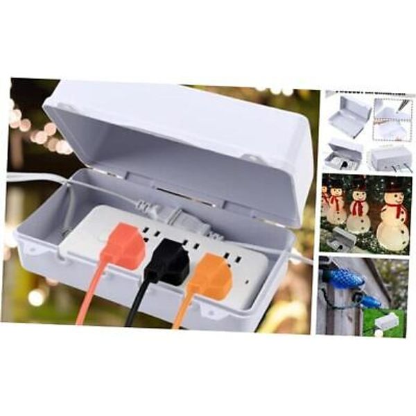 Large Outdoor Electrical Box Waterproof Extension Cord Covers White