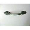 Drawer Pull Handle Antique Silver / Pewter 3" Screw Centers Ribbed 1990s Modern