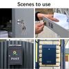 16mm Security Mailbox Lock with 4 Different Plates, Cabinet & Cupboard Door Locks, Comes with 2 Keys