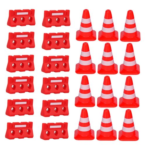 Alasum 48pcs Road Sign Barricade Toy Roadblock Sign Toy Mini Roadblock Toy Traffic Fences Toys Kids Cognitive Toys Children Plaything Roadblocks Toys Traffic Cognitive Toys Road Cones Toy