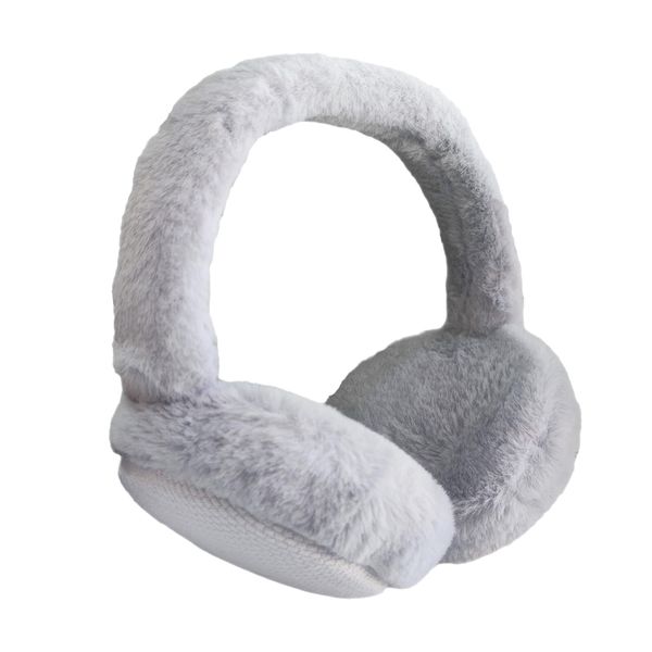 IHCEMIH Women's Earmuffs, Plush Foldable Winter Accessories, Grey