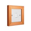 ElekTek Decorative Switch Surround Frame Cover Finger Plate Modena Metallics Brushed Copper