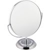 Merry No.5870 Double-Sided Mirror Tabletop Mirror with Magnifier, Silver