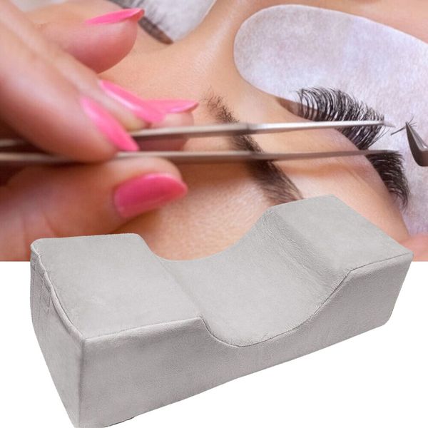 Grey Lash Pillow Eyelash Extension U-Shaped Head Support With Soft Memory Foam