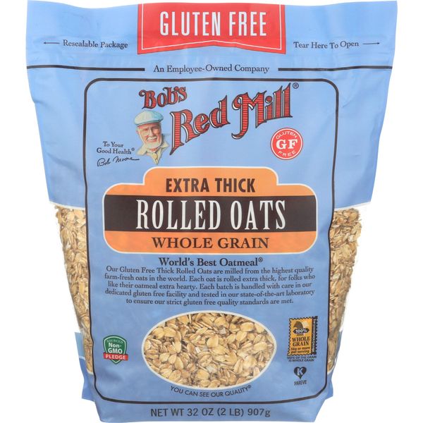 Bob's Red Mill Gluten Free Extra Thick Rolled Oats, 32 Oz