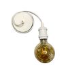 CGC Lighting Indoor ceiling adjustable pendant and matching ceiling rose light fitting E27 (White)
