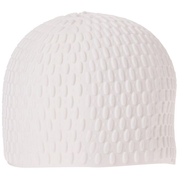 Speedo Unisex Bubble Active+ SwiMing Cap | Textured Design, White, One Size