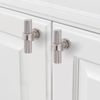 KOMOTIA 10 Pack Cabinet knurled Knobs Brushed Satin Nickel Kitchen Cabinet Knobs Aluminum and Zinc Alloy Drawer Pulls Solid Cabinet Hardware