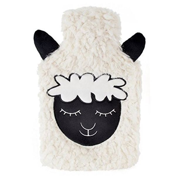 SlumberzzZ Sheep Fleece 2 Litre Hot Water Bottle, Beige