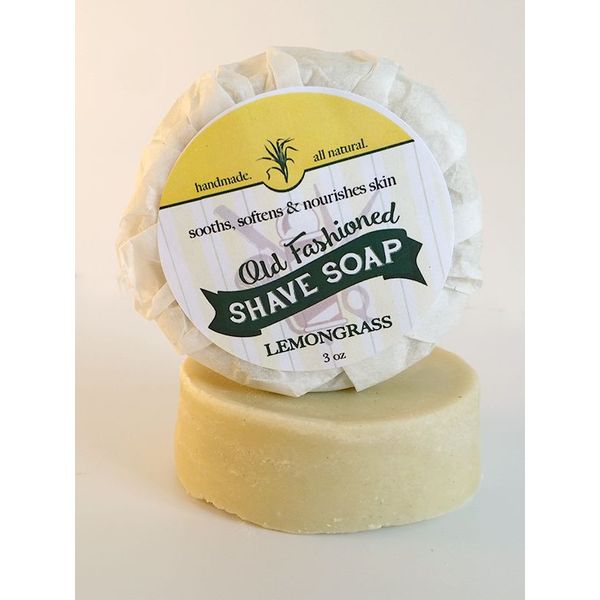 LemonGrass Moisturizing Shave Soap ~ Handmade Antibacterial Antimicrobial Bar