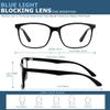 blue light glasses 2 pack clear plus black