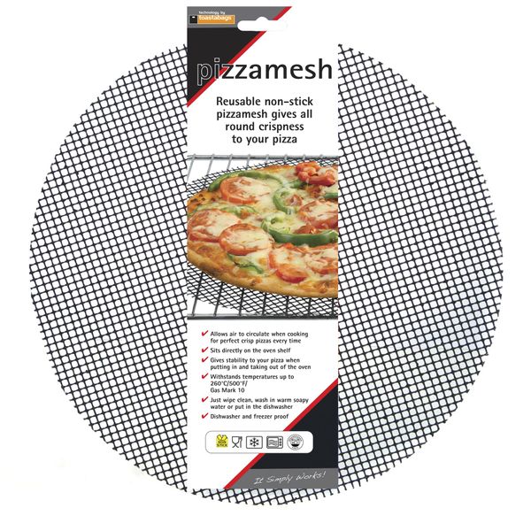 Pizzamesh 12.5 Inch Round, Non-Stick Reusable Pizza Baking/Crisping Mesh