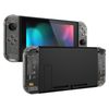 eXtremeRate Transparent Clear Black Joy con Handheld Controller Housing with Full Set Buttons, DIY Replacement Shell Case for Nintendo Switch & Switch OLED Model Joy con – Console Shell NOT Included