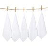 Yoofoss Luxury Bamboo Washcloths Towel Set 10 Pack Baby Wash Cloth for Bathroom-Hotel-Spa-Kitchen Multi-Purpose Fingertip Towels and Face Cloths 10'' x 10'' - White