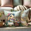 Easter Bunny Soft Pillow Covers for Spring Decoration and Easter Decoration