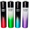 Zactly 4 x Clipper Lighter Set GRADIENT Black Top Windproof Gas Refillable Rare Limited Edition