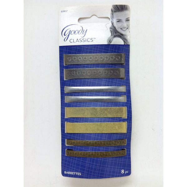 Goody Classics Metal Barettes 8 ea (Pack of 6)