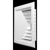 HVAC Premium 6" x 6" - 3-Way Extruded Aluminum Ceiling Diffuser Square - HVAC Vent Cover