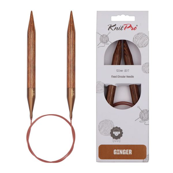 KnitPro Ginger Fixed Circular Needles 47" (120cm) | 12.00mm