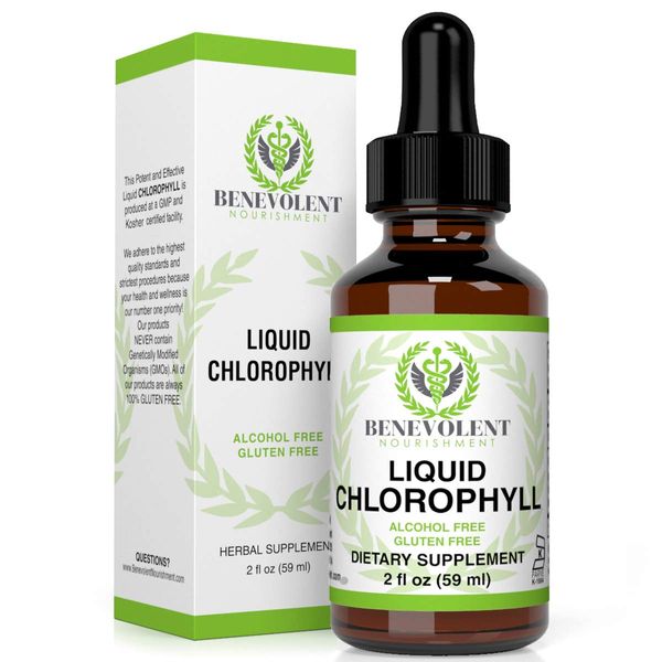 Chlorophyll Liquid Drops – Energy Boost | Immune System Support | Internal Deodorant | Altitude Sickness. Premium Quality – 100% Natural, Potent, Minty Taste, 2X Absorption.