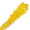 Yellow Rock Candy Crystal Sticks - Lemon Flavored - 24 Indiv. Wrapped