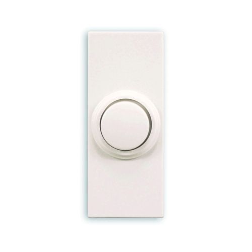 Globe Electric SL-7393-02 Doorbell Wrls Push-Button Round, No Size, White