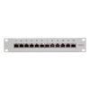 LogiLink CAT6 RJ45 Patch Panel 24-Port 25.4 cm (10 Inch) Fully Shielded Grey