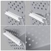 Cand Plastic Stackable Storage Bins - 4 Packs Grey Pantry Closet Organizer Bin