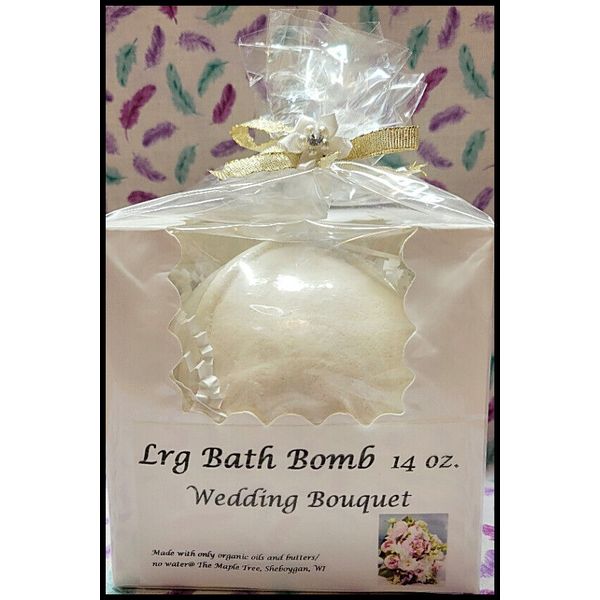 NEW Handmade 'Wedding Bouquet' Relaxing Bathbomb! Up to 5 uses! Gift boxed! 14oz